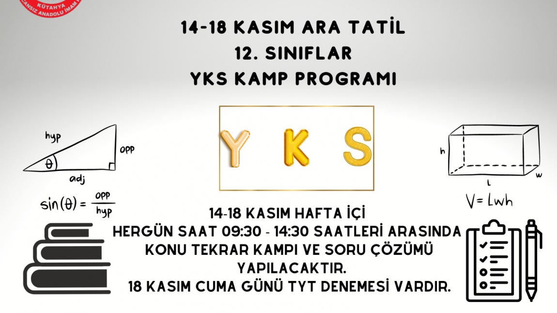 YKS Çalışma Kampımız Başlıyor